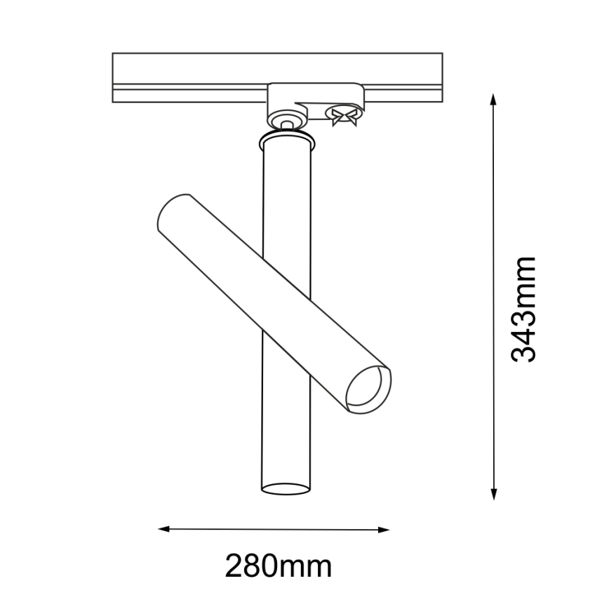 Amplex - Spotlámpa sínrendszerhez 1xGU10-MR11/15W/230V fehér/réz