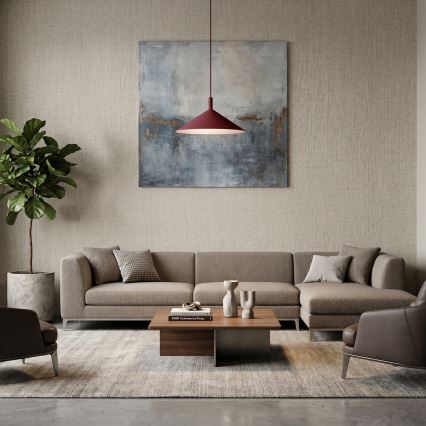ANEGA kábeles csillár 1xGX53/15W/230V, átmérő 40 cm, bordó