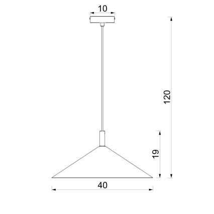 ANEGA kábeles függeszték 1xGX53/15W/230V, átm. 40 cm, krémszínű