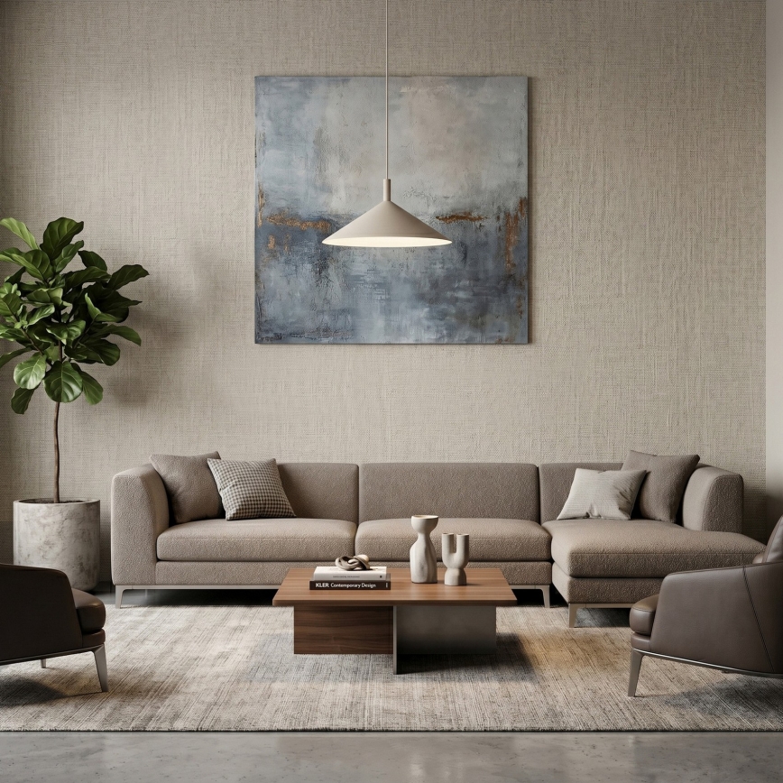 ANEGA kábeles függőlámpa 1xGX53/15W/230V, Ø 40 cm, bézs