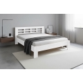 Angela tömör fából készült franciaágy 180x200 cm fehér