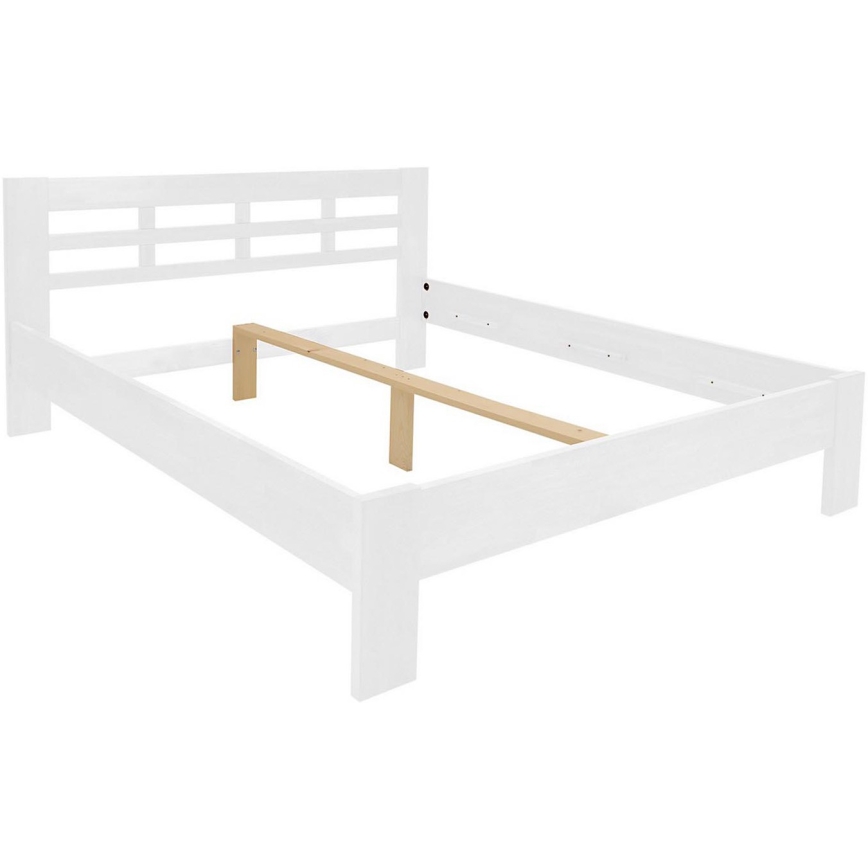 Angela tömör fából készült franciaágy 180x200 cm fehér