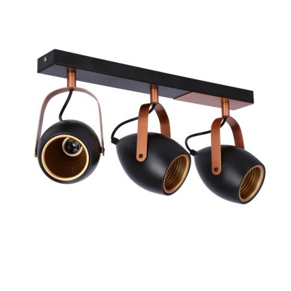 Spotlámpa ANICA 3xE14/40W/230V fekete/vörösréz
