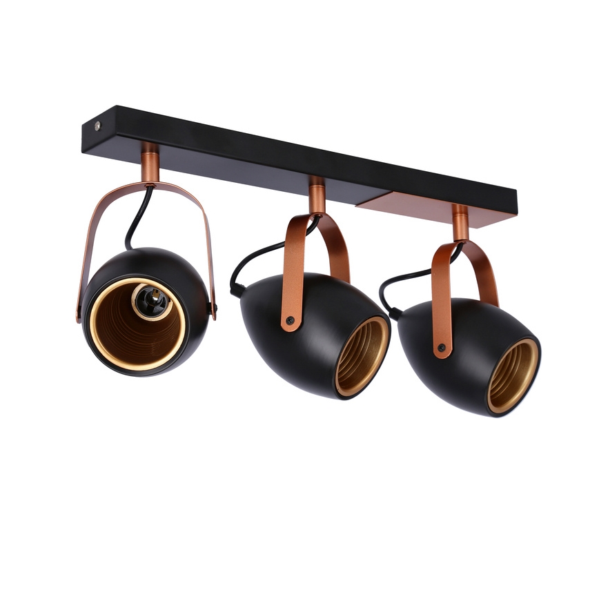 Spotlámpa ANICA 3xE14/40W/230V fekete/vörösréz