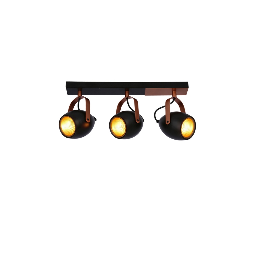 Spotlámpa ANICA 3xE14/40W/230V fekete/vörösréz