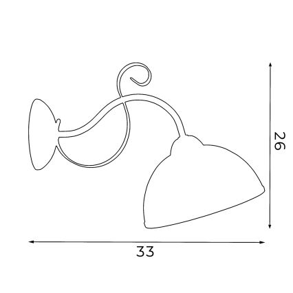 Fali lámpa ANTICA 1xE27/60W/230V
