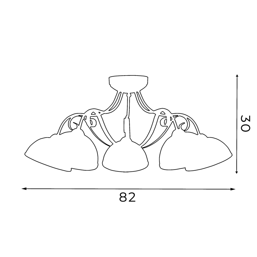 ANTICA mennyezeti lámpa 5xE27/60W/230V