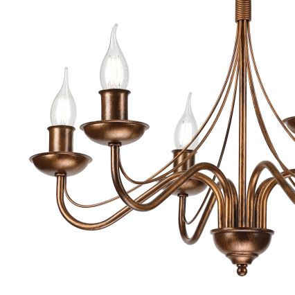 ANTON láncos csillár, 6xE14/60W/230V, bronz