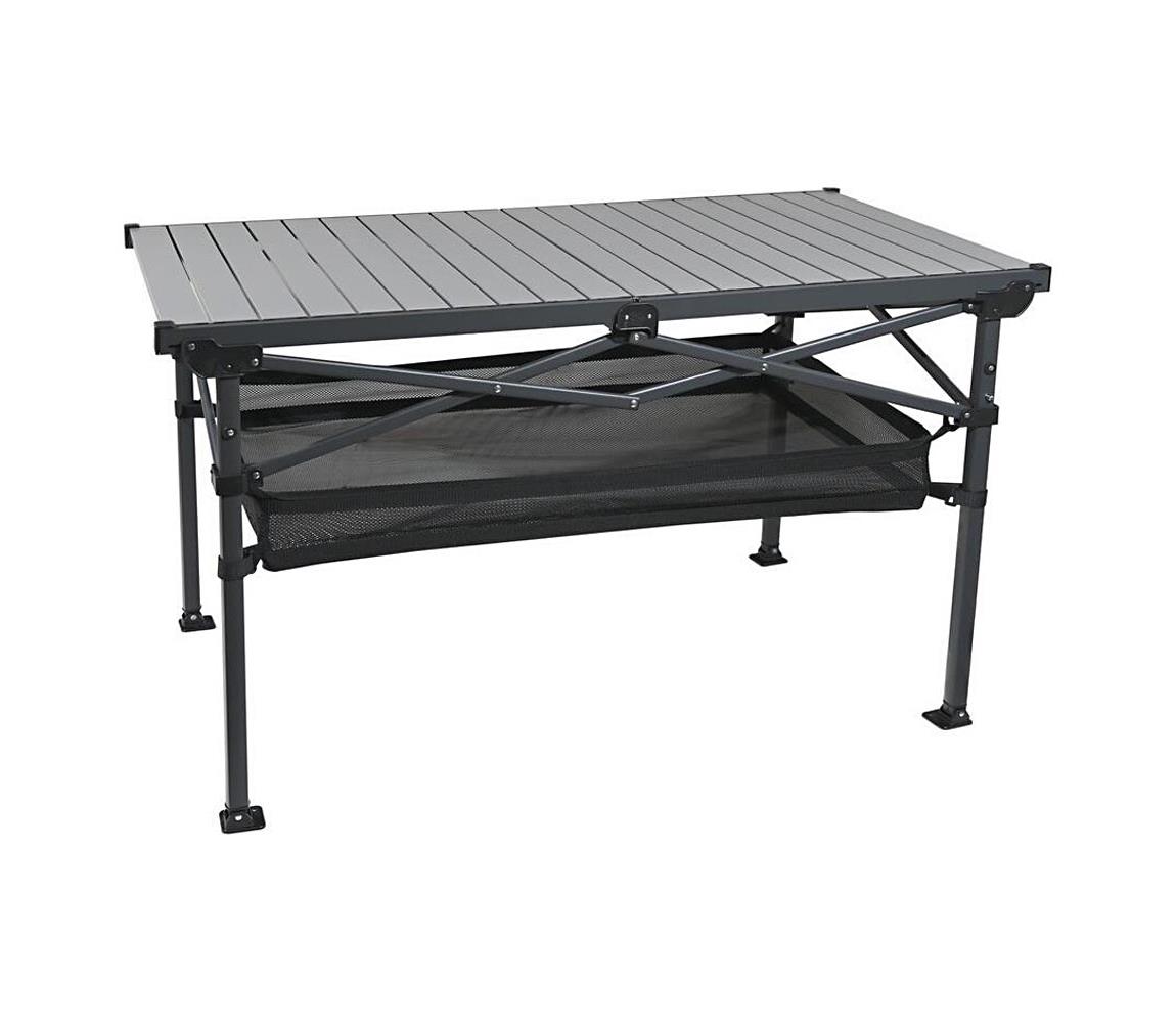 Antracit színű összecsukható kempingasztal 118x70 cm 13495