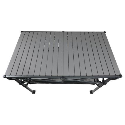 Antracit színű összecsukható kempingasztal 118x70 cm