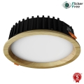 APLED - LED Beépíthető lámpa RONDO WOODLINE LED/12W/230V 3000K átm. 20 cm fenyő tömör fa