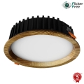 APLED - LED Beépíthető lámpa RONDO WOODLINE LED/12W/230V 3000K átm. 20 cm kőris tömör fa