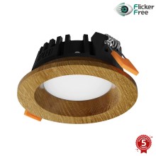 APLED - LED Beépíthető lámpa RONDO WOODLINE LED/3W/230V 3000K átm. 9 cm tölgy tömör fa