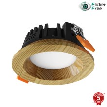 APLED - LED Beépíthető lámpa RONDO WOODLINE LED/3W/230V 4000K átm. 9 cm fenyő tömör fa