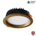 APLED - LED Beépíthető lámpa RONDO WOODLINE LED/6W/230V 3000K átm. 15 cm tölgy tömör fa
