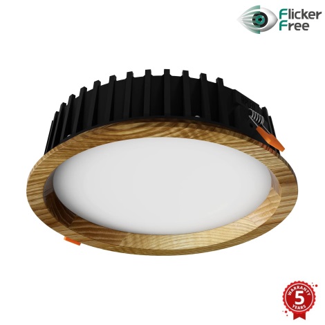 APLED - LED Beépíthető lámpa RONDO WOODLINE LED/6W/230V 4000K átm. 15 cm kőris tömör fa