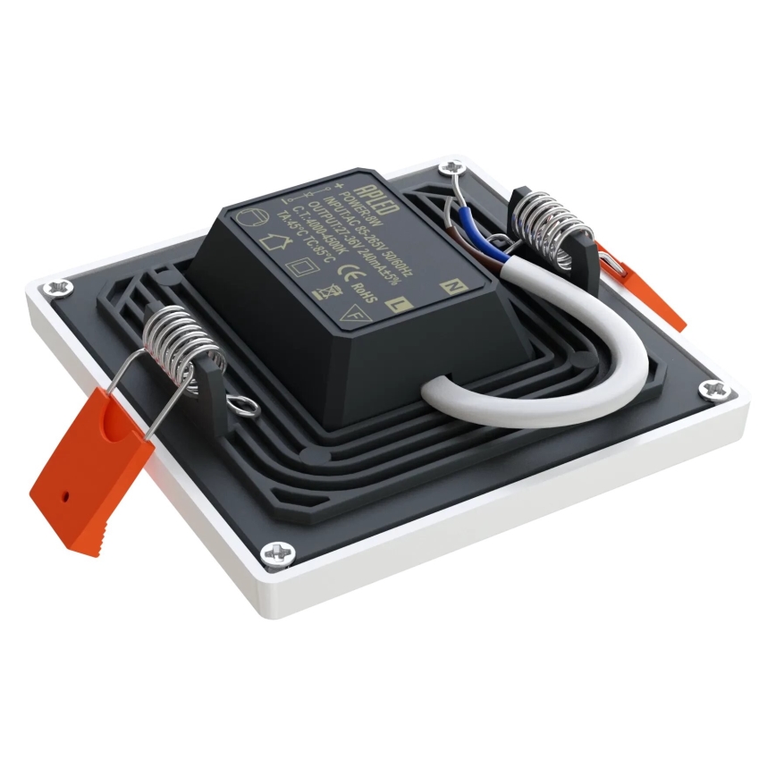 APLED - LED Beépíthető lámpa SQUARE SLIM LED/8W/230V 9x9 cm fehér