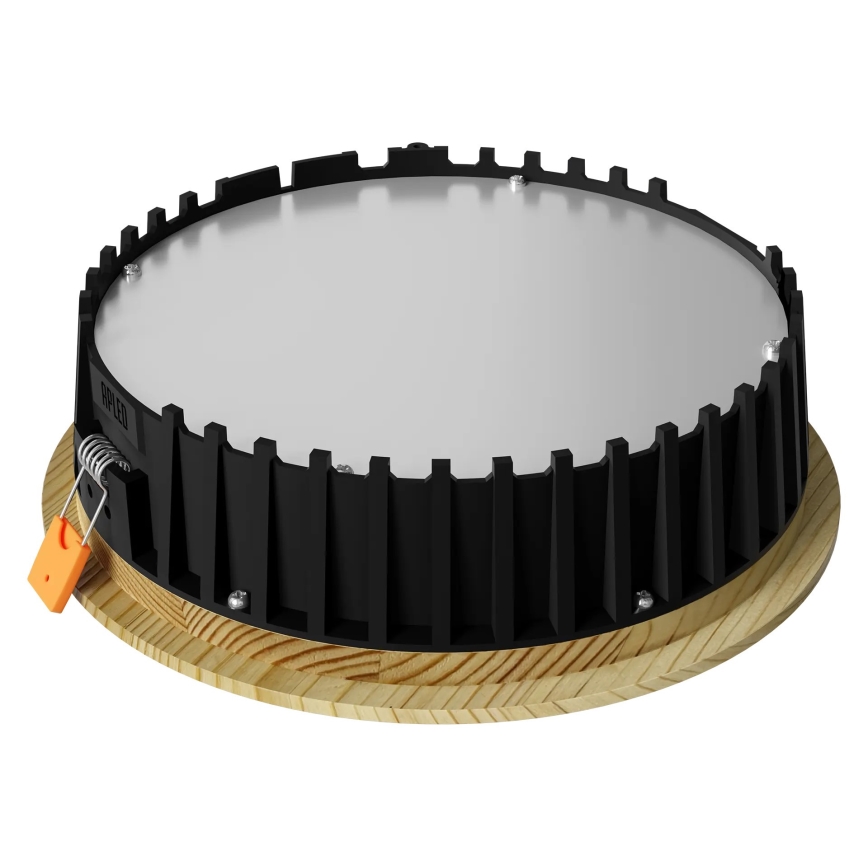APLED - LED Beépíthető lámpa RONDO WOODLINE LED/12W/230V 3000K átm. 20 cm fenyő tömör fa