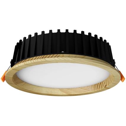 APLED - LED Beépíthető lámpa RONDO WOODLINE LED/12W/230V 4000K átm. 20 cm fenyő tömör fa