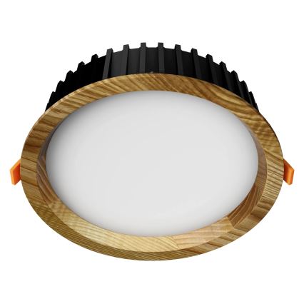 APLED - LED Beépíthető lámpa RONDO WOODLINE LED/12W/230V 4000K átm. 20 cm kőris tömör fa