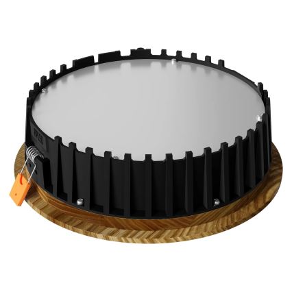 APLED - LED Beépíthető lámpa RONDO WOODLINE LED/12W/230V 4000K átm. 20 cm kőris tömör fa