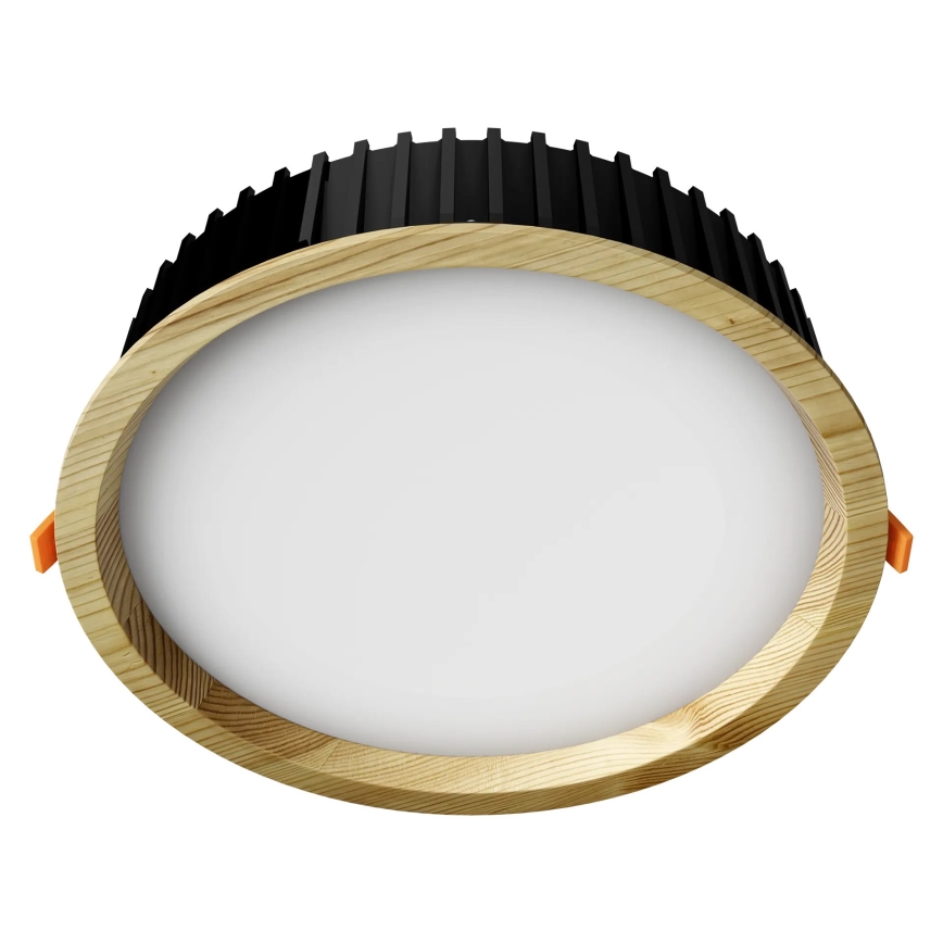 APLED - LED Beépíthető lámpa RONDO WOODLINE LED/18W/230V 3000K átm. 26 cm fenyő tömör fa