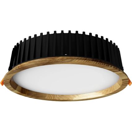 APLED - LED Beépíthető lámpa RONDO WOODLINE LED/18W/230V 3000K átm. 26 cm kőris tömör fa