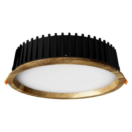 APLED - LED Beépíthető lámpa RONDO WOODLINE LED/18W/230V 4000K átm. 26 cm kőris tömör fa