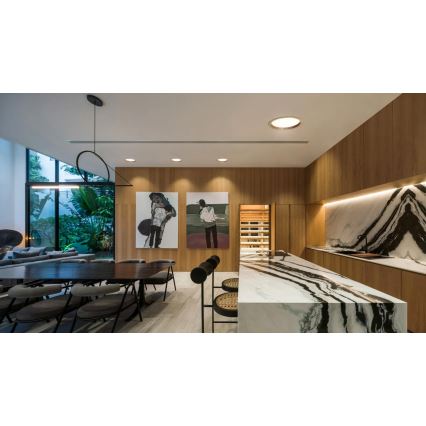 APLED - LED Beépíthető lámpa RONDO WOODLINE LED/18W/230V 4000K átm. 26 cm tölgy tömör fa