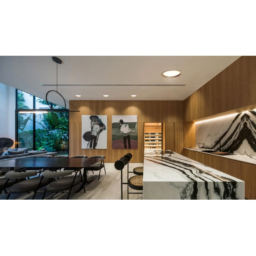 APLED - LED Beépíthető lámpa RONDO WOODLINE LED/18W/230V 4000K átm. 26 cm tölgy tömör fa