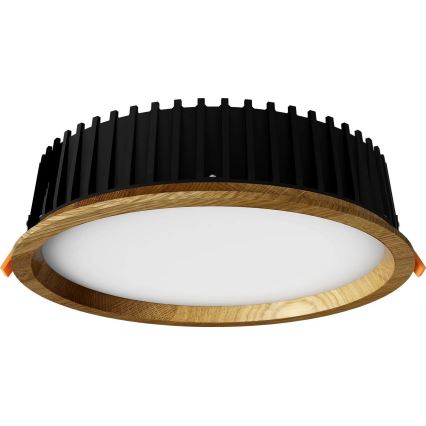 APLED - LED Beépíthető lámpa RONDO WOODLINE LED/18W/230V 4000K átm. 26 cm tölgy tömör fa