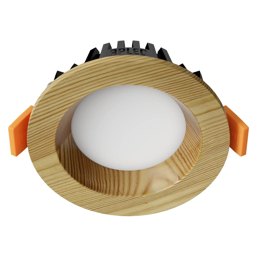 APLED - LED Beépíthető lámpa RONDO WOODLINE LED/3W/230V 4000K átm. 9 cm fenyő tömör fa