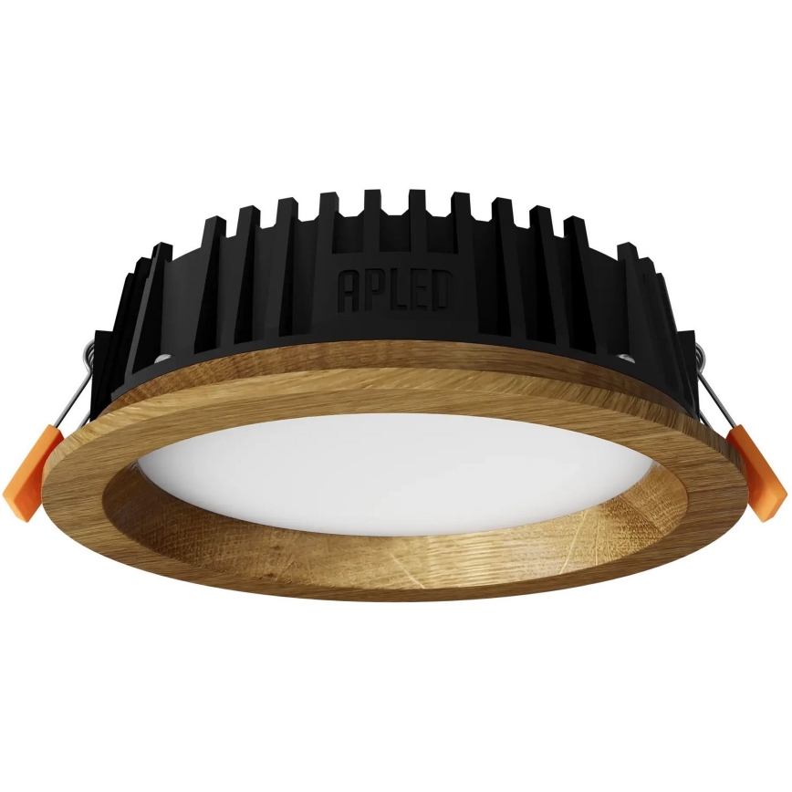 APLED - LED Beépíthető lámpa RONDO WOODLINE LED/6W/230V 3000K átm. 15 cm tölgy tömör fa