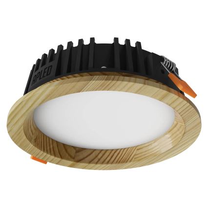 APLED - LED Beépíthető lámpa RONDO WOODLINE LED/6W/230V 4000K átm. 15 cm fenyő tömör fa