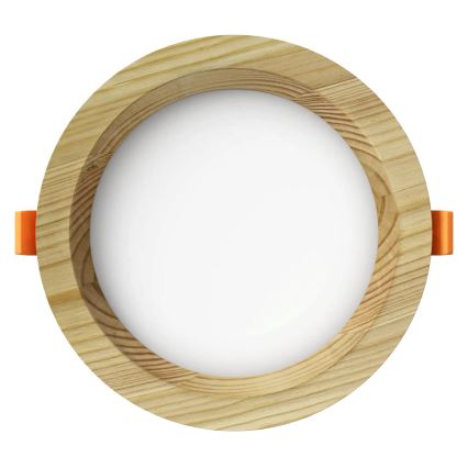 APLED - LED Beépíthető lámpa RONDO WOODLINE LED/6W/230V 4000K átm. 15 cm fenyő tömör fa