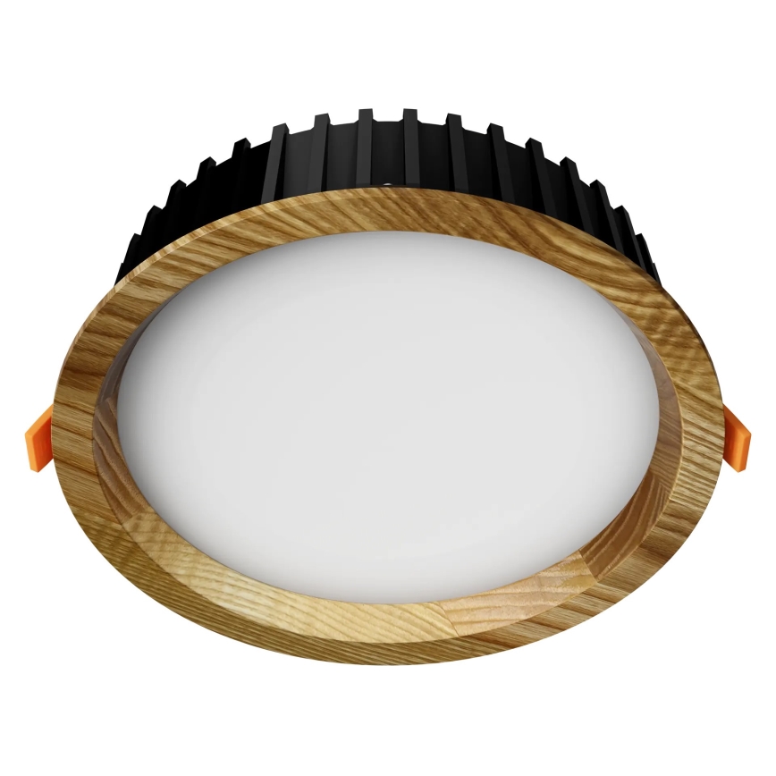 APLED - LED Beépíthető lámpa RONDO WOODLINE LED/6W/230V 4000K átm. 15 cm kőris tömör fa