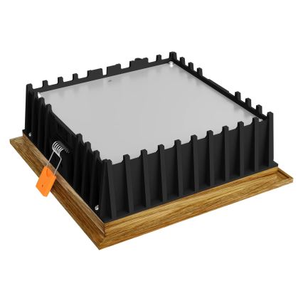APLED - LED Beépíthető lámpa SQUARE WOODLINE LED/12W/230V 4000K 17x17 cm tölgy tömör fa