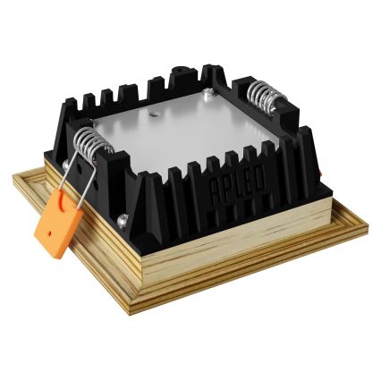 APLED - LED Beépíthető lámpa SQUARE WOODLINE LED/3W/230V 3000K 9x9 cm fenyő tömör fa