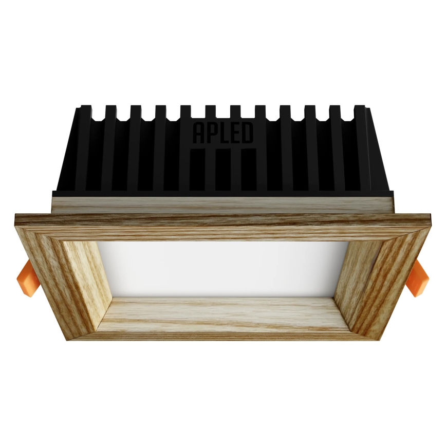 APLED - LED Beépíthető lámpa SQUARE WOODLINE LED/6W/230V 3000K 12x12 cm kőris tömör fa