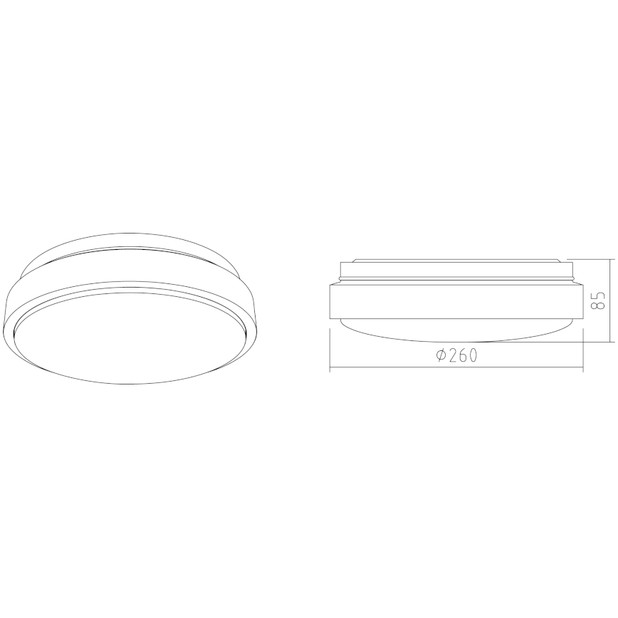 APLED - LED Mennyezeti lámpa LENS PP TRICOLOR LED/12W/230V IP41 2700 - 6500K 825lm