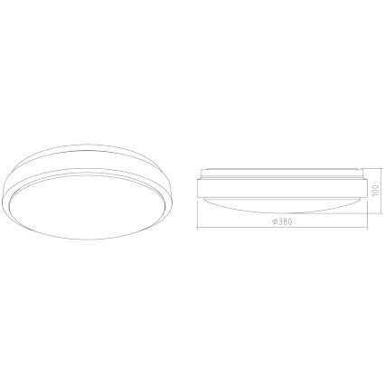 APLED - LED Mennyezeti lámpa LENS R TRICOLOR LED/24W/230V IP41 2700 - 6500K 1680lm