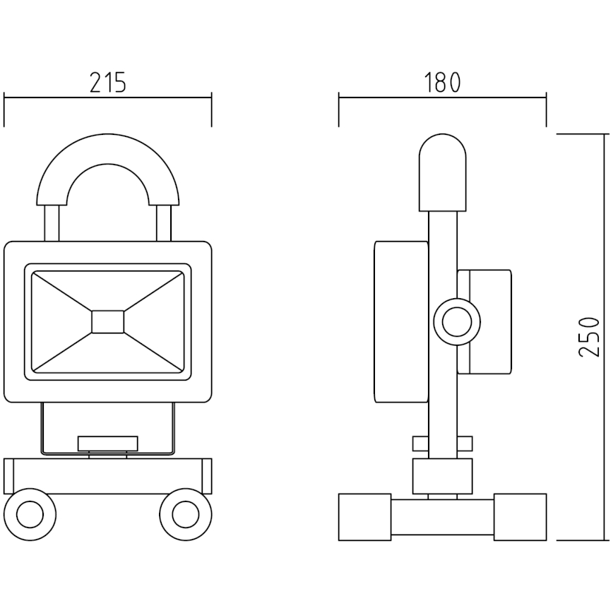 APLED - LED Reflektor AKU LED/50W/230V IP65 6000K 2200 mAh