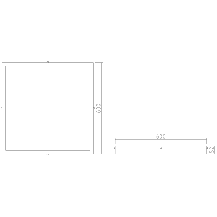 APLED - LED Felületre szerelhető panel QUADRA LED/40W/230V 4000K 60x60cm IP41