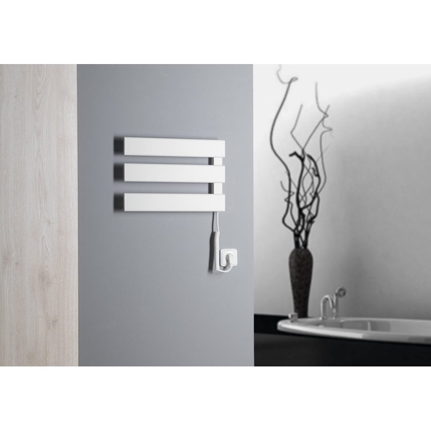 Aqualine - Elektromos törölközőszárító ELVIS 50W/230V 34,2 cm fehér jobb