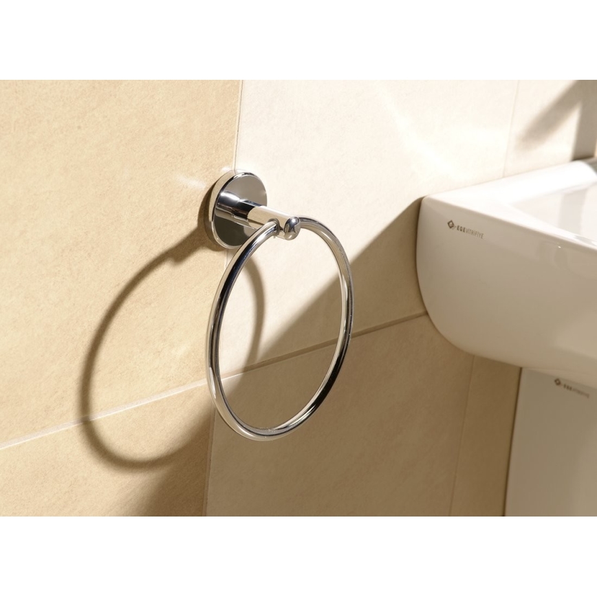 Aqualine - Fali törölközőtartó SAMBA átm. 15,5 cm fényezett króm