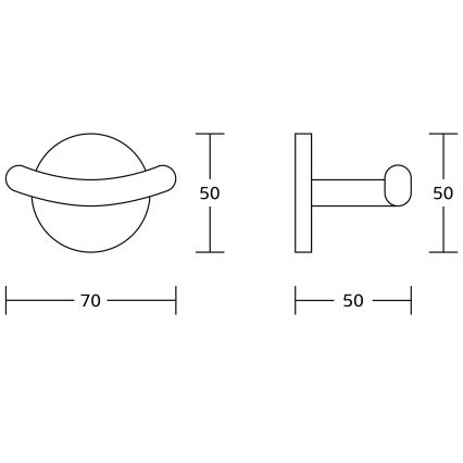 Aqualine - Fali törölközőtartó SAMBA fekete