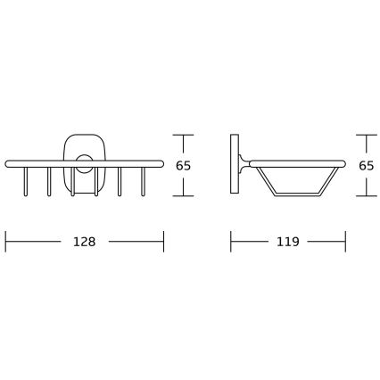 Aqualine - Falra szerelhető drót szappantartó RUMBA fényezett króm