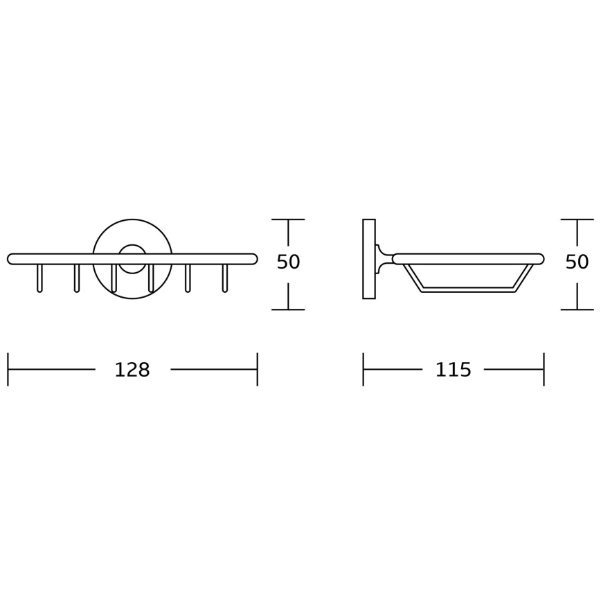Aqualine - Falra szerelhető drót szappantartó SAMBA fényezett króm