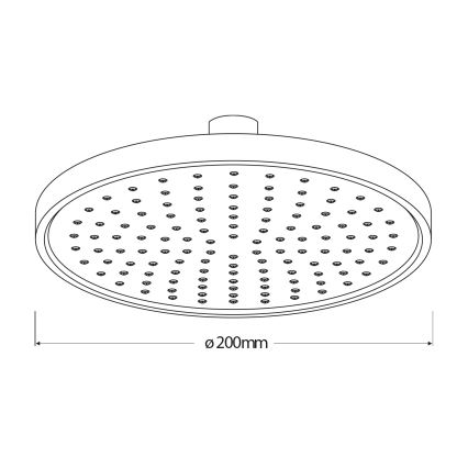 Aqualine - Fejzuhany átm. 20 cm fényezett króm