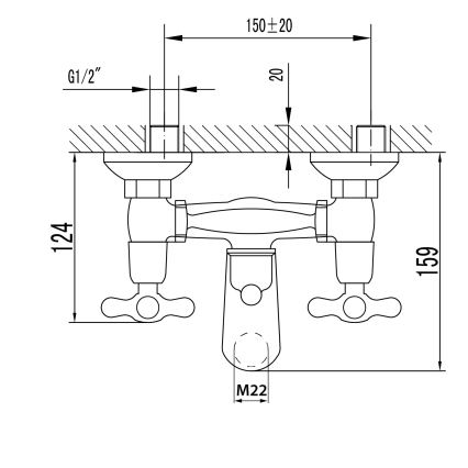 Aqualine - Fürdőkészlet VICTORIA fényezett króm